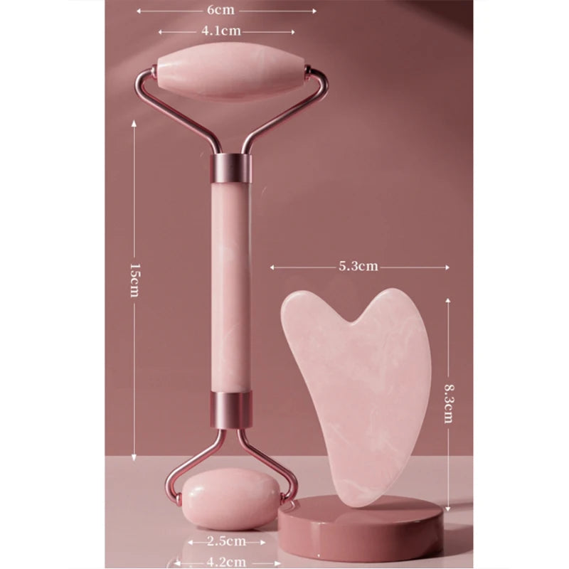 Kit de Masaje Facial Cervora Pro - Rodillo y Gua Sha