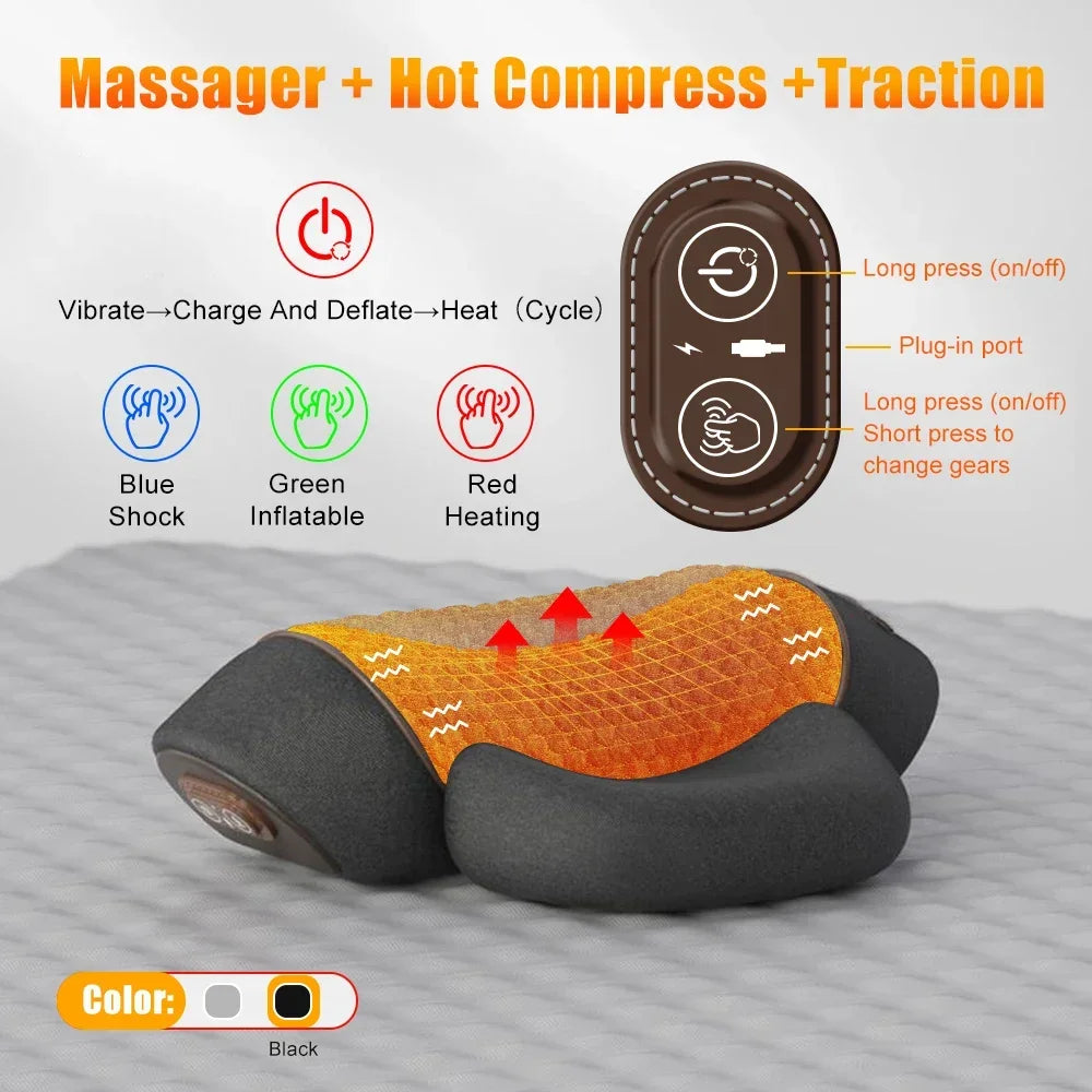 Almohada Cervical con Calor y Vibración - Relajación Cervical Cervora Pro