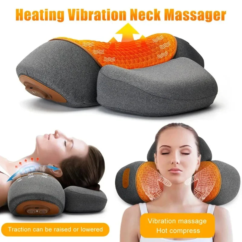 Almohada Cervical con Calor y Vibración - Relajación Cervical Cervora Pro