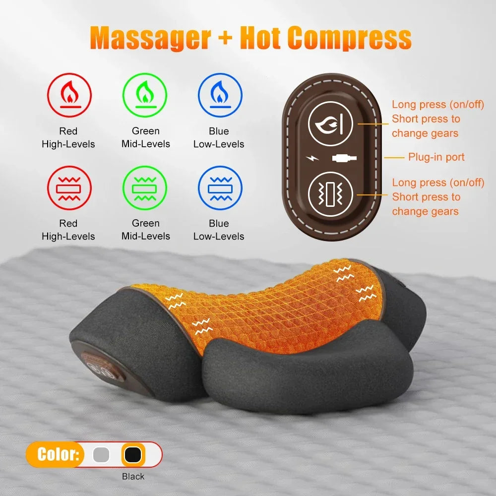 Almohada Cervical con Calor y Vibración - Relajación Cervical Cervora Pro