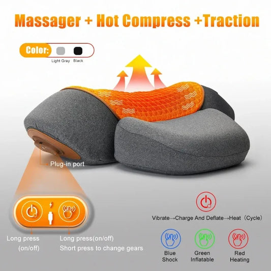Almohada Cervical con Calor y Vibración - Relajación Cervical Cervora Pro